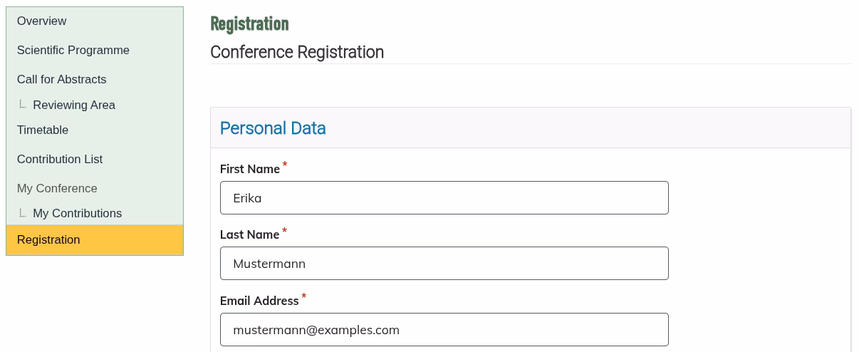 Registration Form: Enter Personal Information Registration Form: Enter Personal Information